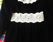 Black Velvet and Lace Dress 5T