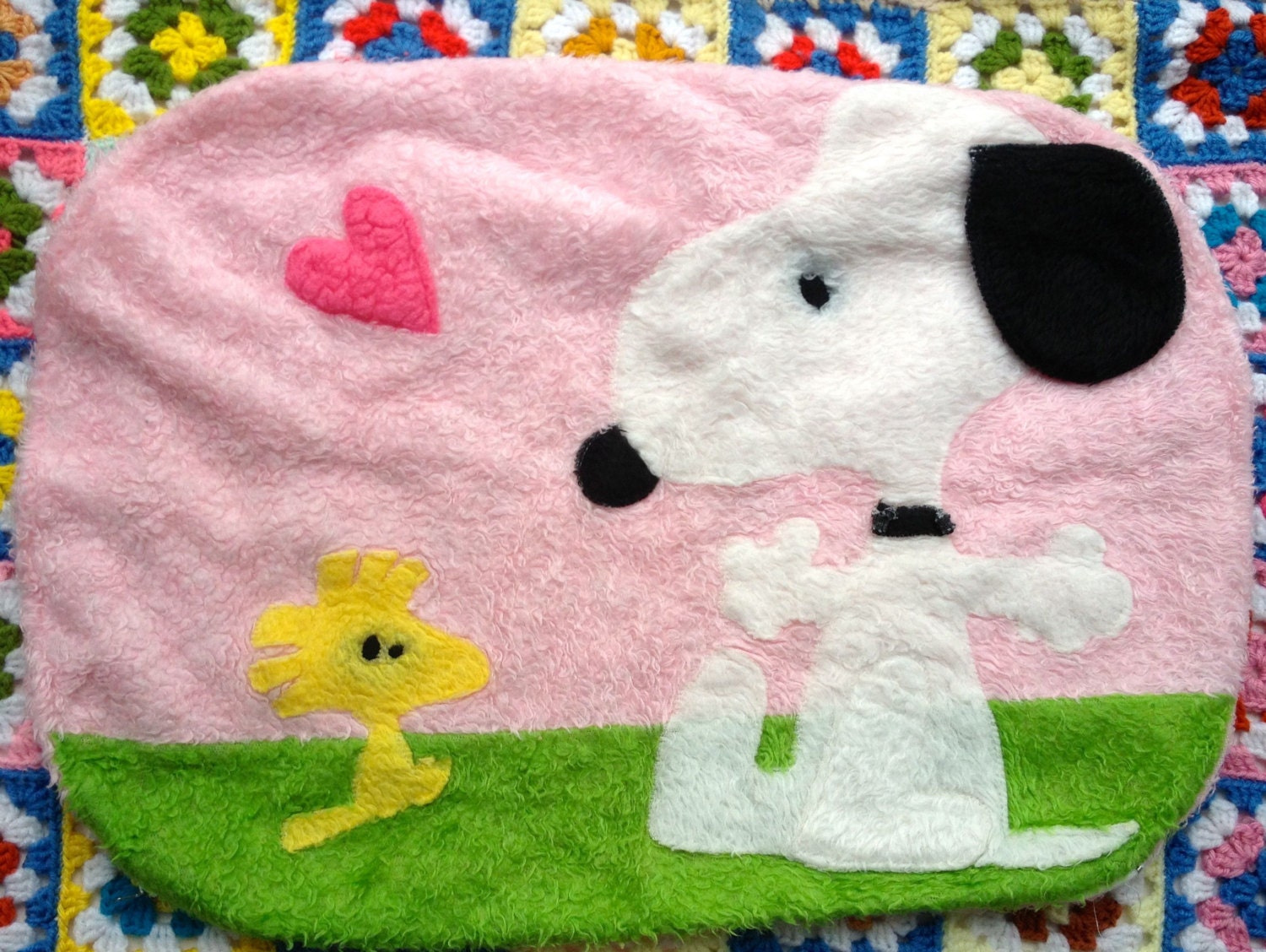 Vintage Handmade Snoopy Pillowcase