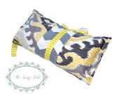 IKat yellow and grey dear stella diaper clutch with matching changing pad