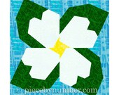 Dogwood Blossom paper pieced quilt block pattern INSTANT DOWNLOAD PDF