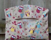 Retro Multi Coloured Owls Clothes Pin Peg Bag
