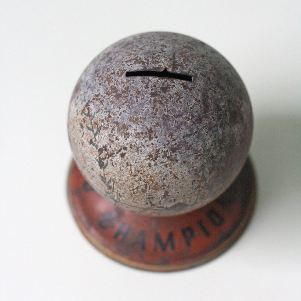 Vintage Baseball Bank by Ohio Art