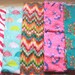 Waterproof Bib Customized pink zebra zigzag anchor flower umbrella aqua blue turquoise SWAG