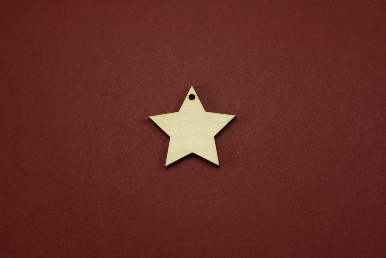 Star Shape Unfinished Thin Craft Wood Laser Cut Shape Sold in Lots of 4