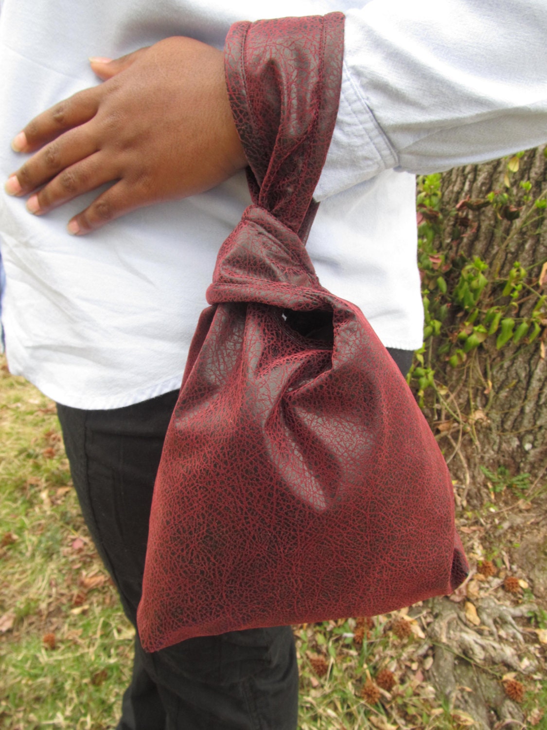 Bag Purse Wristbag Purple Red African Print Leather Small Bag Small Purse Purple Red Bag Purse Mini Bag Leather