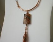 Double Picasso Jasper and Copper Necklace - copper jewelry - jasper necklace