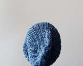 Perfect Boyfriend Beanie - Blue Marl Hand Knit Beanie Hat for Men or Women - Slouchy Lightweight Beanie in Blues