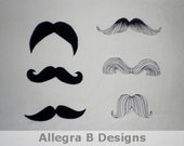 Mustache Iron on Patches Applique DIY No Sew Hipster Moustache Handlebars and More