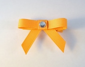 Bun Bow Saddleseat Horse Show Hair Bow Orange Cream