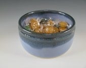 Pottery Serving Dish, Dip Dish, Candy Bowl Blue and Periwinkle