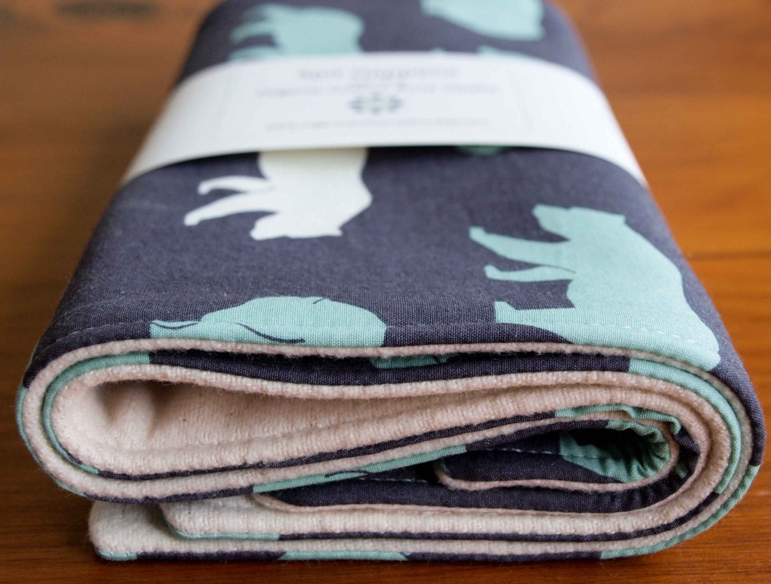 Organic Burp Cloths, Set of Two, Bear Shadow