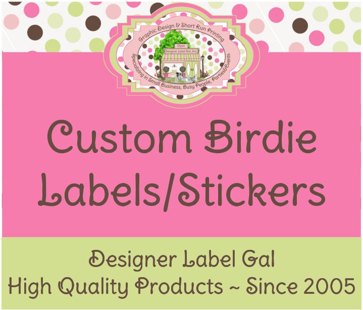 Birds, Birds and More Bird Personalized Stickers / Labels