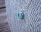Petite Breast Milk Pendant in Bezel Setting.