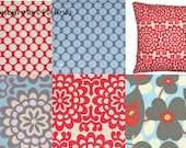 Decorative Throw Pillow Cover, Amy Butler Fabric  - Choose One Cover - 24 x 24