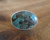Big Turquoise and Sterling Silver Ring