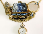 Works... Vintage watch Purse Mirror bottle necklace