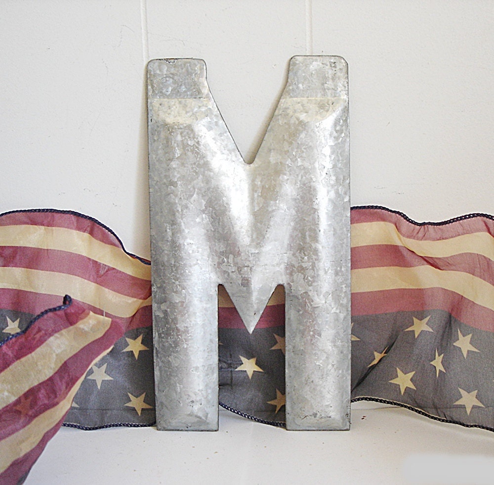 Antique Marquee Letter M Vintage Marquee Letter Sign Industrial Salvage