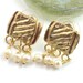 Gold Pearl Studs,Goldplated Silver Posts, Bridal Post Earrings,Freshwater Pearl Earrings,Pearl Jewelry