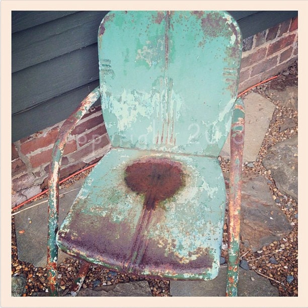 5x5 Fine Art Photograph - Rusted chair -  Instagram photo