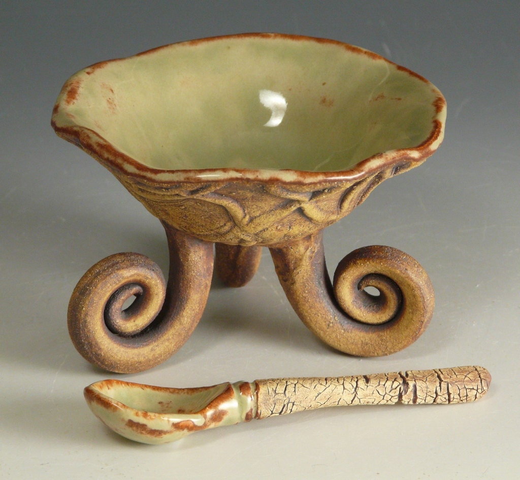 Whimsical Serving Bowl and Spoon