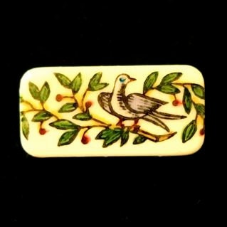 Dove in Cherry Tree Brooch Pin