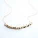 Minimalist Gold Faceted Bead Necklace - 14k Gold Filled Chain
