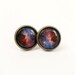 Galaxy Stud Earrings - Purple Blue Galaxy Earrings - Galaxy Jewelry - Nebula Post Earrings - Space Jewelry