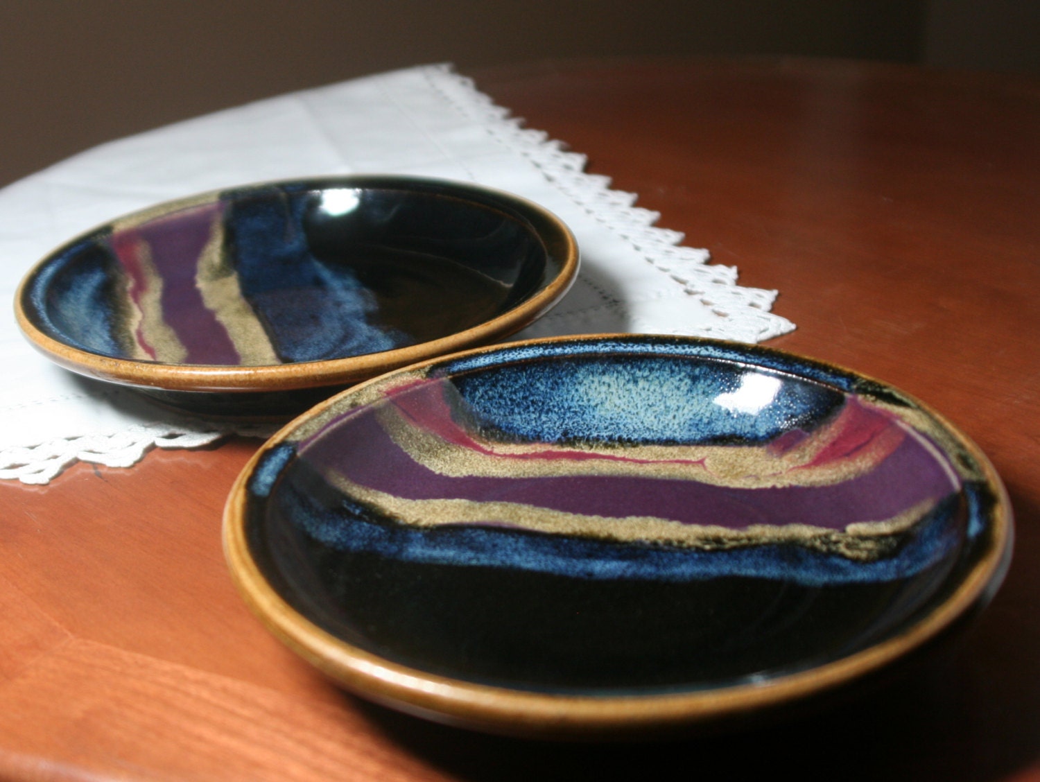 Set of Two Northern Lights Salad Plates