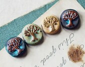 Summer Trees- handmade ceramic bead set