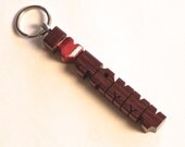 Purpleheart Wood  - iHeart Name MiniTag - Carved to Order within 3 Days