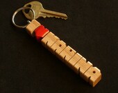 Birch Wood Name - iHeart Keychain - Carved to Order in the USA