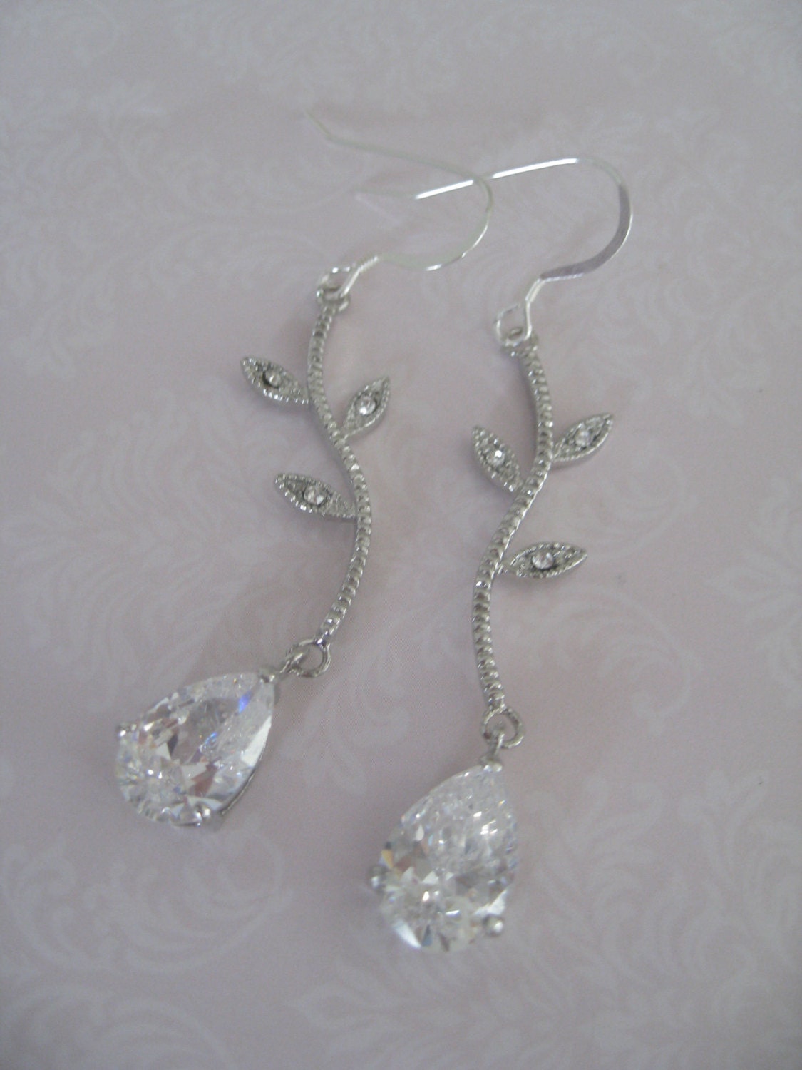 Bride Bridesmaids Cubic Zirconia Tree Trig Rhinestone Earrings Bridal Jewelry Bridal Accessories Wedding Jewelry