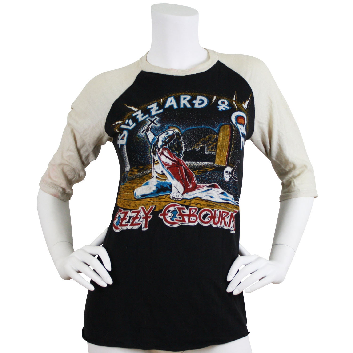 OZZY OSBOURNE Authentic Blizzard of Ozz 1980 Tour Rare Baseball Rock Shirt