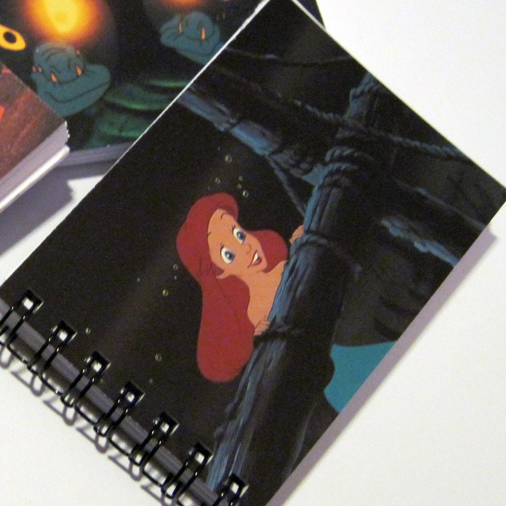The Little Mermaid Recycled Mini Notebook