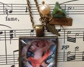 Personalised cherub initial necklace