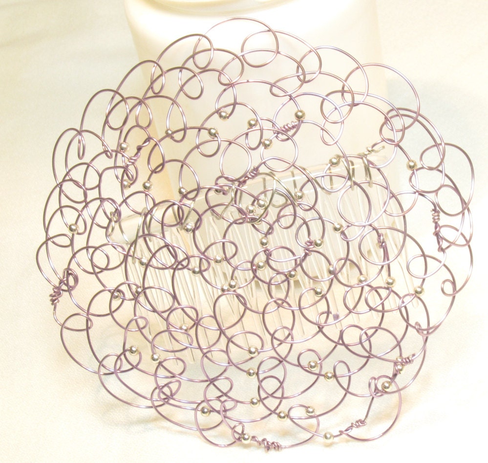 Amethyst Beaded Kippah - 5"