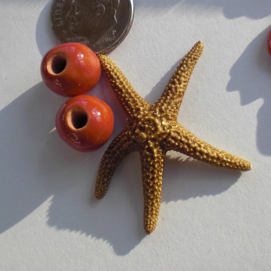 Red Earthenware Clay Bead Set