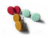 That Vintage Imprinted Clay Earrings - Morocco - Pick Your Colour