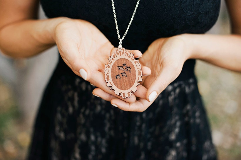 That Vintage Pop Down Sweet Flock - Pendant - Tasmanian Myrtle