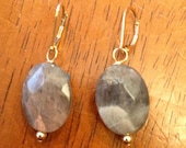 labradorite faceted earrings