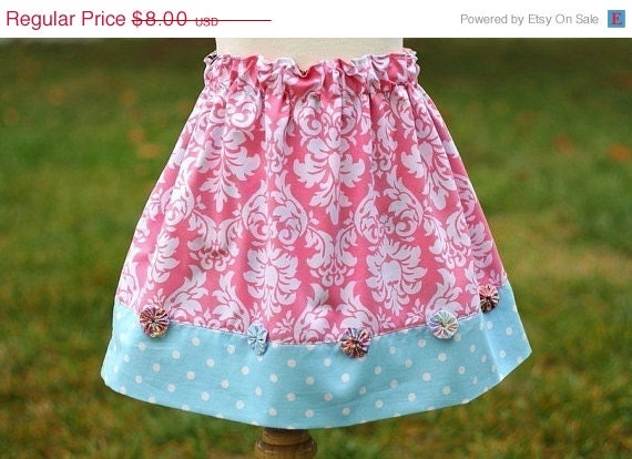 On Sale 2.50 Off Whimsy Couture Sewing Pattern Tutorial Reversible Skirt sizes 3m through12 girls PDF