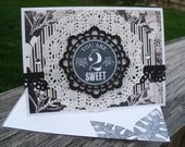 Handmade "Thank You" Card with Matching Envelope