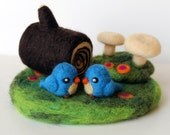 Needle Felted Woodland Play Set Ready to Ship