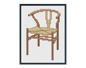 Wishbone Chair Cross Stitch Pattern Instant Download