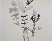 togetherness - botanical series - original watercolour painting - artwork