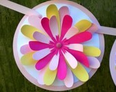 Pink and Yellow Daisy Baby Banner READY TO SHIP