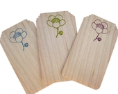 Mini Wood Cards/Stationery - Flower Set
