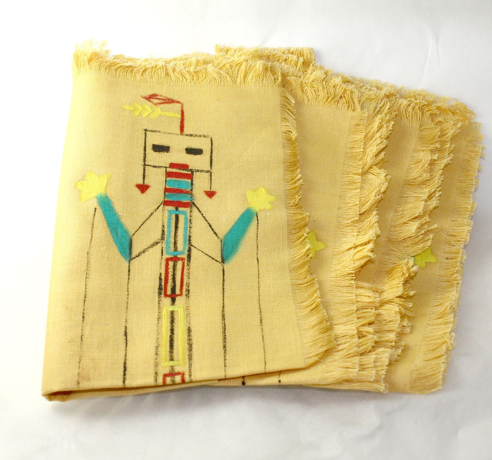 Kachina Linen Napkins Southwestern Yellow