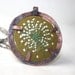 Queen Annes Lace Necklace Hand Embroidery Copper Glass
