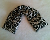 Heat Pack or Cold Therapy Wrap/ Neck Shoulder Unscented Black Damask